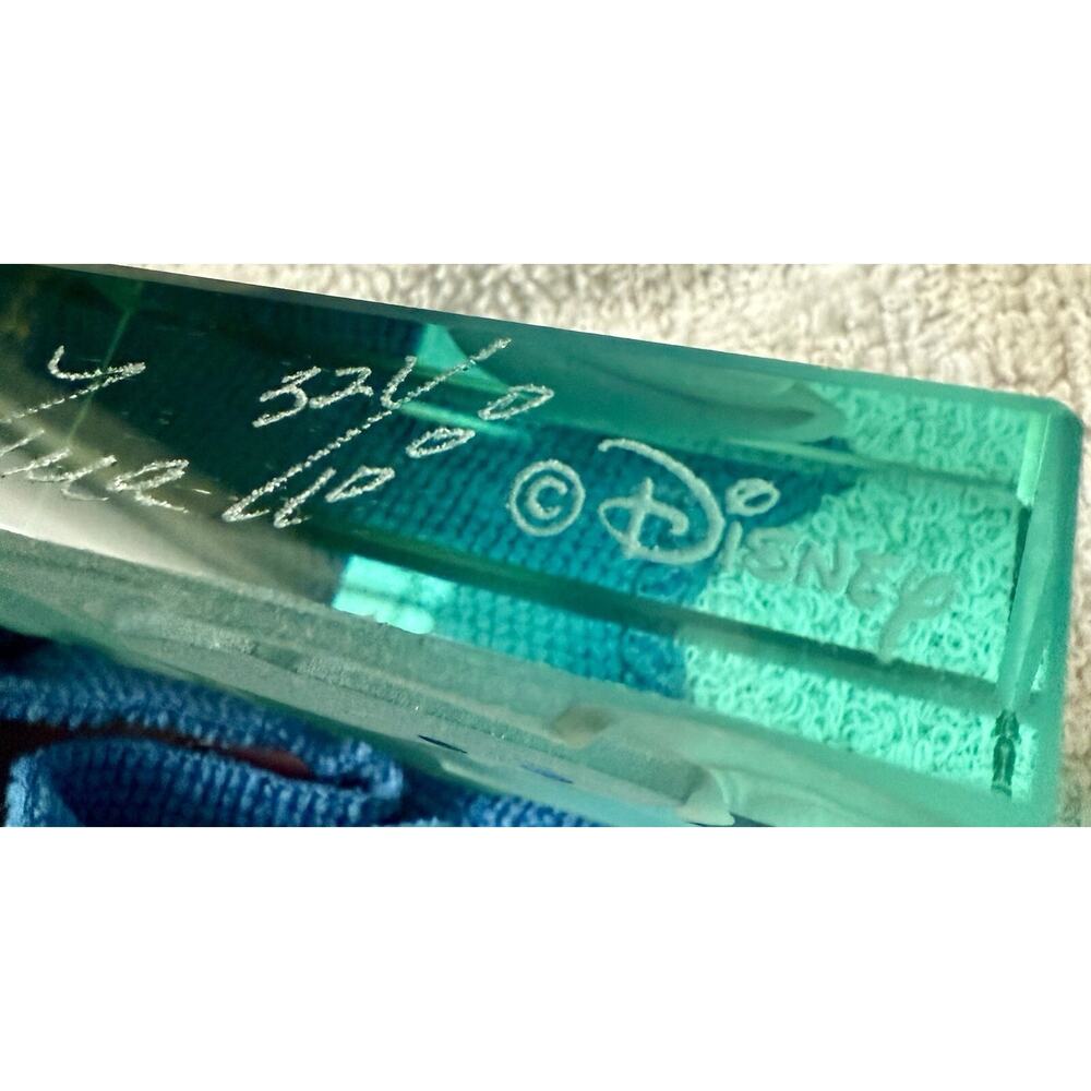 Disney Robert Guenther Signed Tigger Etched Glass 4x4 Paperweight 321/1000 - Picture 9 of 10